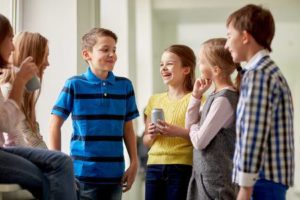 Children talking about after school tutoring