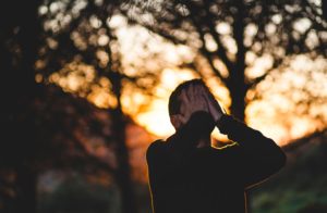 Man going through stress